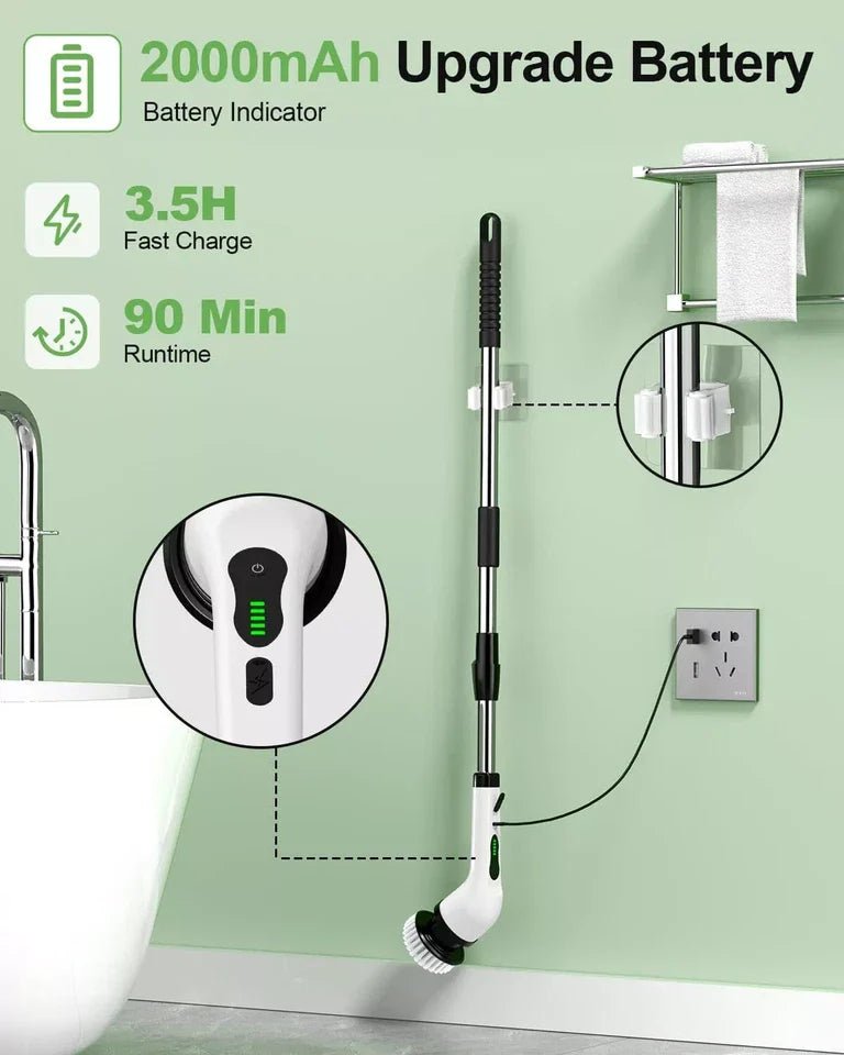 10 in 1 Electric Cleaning Brush (Waterproof) – Multi Brushes for cleaning Home & Car - Zantify